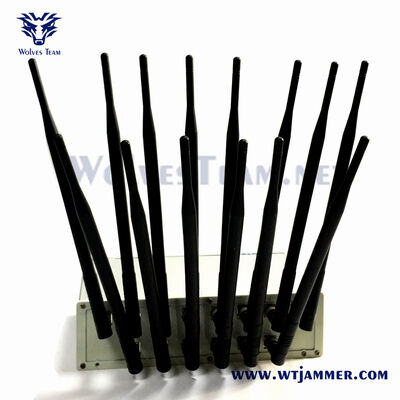 Sistema de bloqueio multifuncional de mesa de 14 bandas suporta GSM 4G LTE WiFi VHF e bandas de rádio
