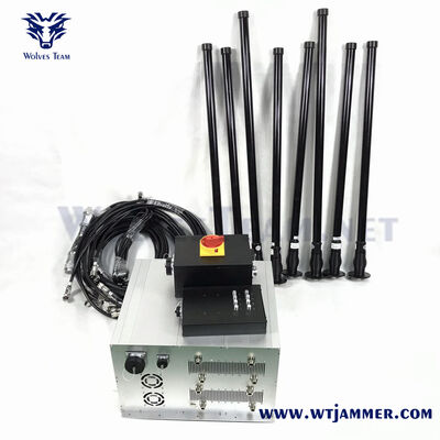 Interruptor de sinal de veículo de 8 canais de 400W com frequência personalizada de 600 MHz a 5800 MHz para proteção de drones