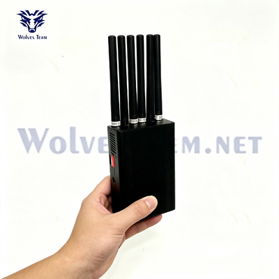 Bloqueador de Sinal Portátil 6 Antenas Bluetooth WiFi GPS 3G 4G LTE Para Pequenos Ambientes Internos