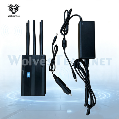 Jammer de sinal portátil Compacto Dispositivo de jammer portátil para bloquear sinais de rádio e GPS Wi-Fi celular em vários ambientes