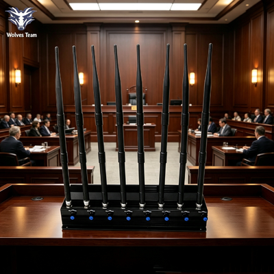 Jammer sem fio do bloqueador de sinal de 8 canais 40W com interruptores separados para aplicação da lei de defesa