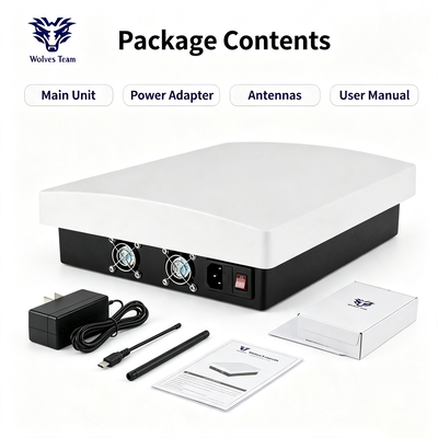 Interruptor de sinal desktop de 12 bandas de 60W com antena omnidirecional para proteção RF abrangente