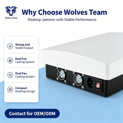 60W Desktop Multi-Band Jammer de sinal cobre 2G 3G 4G 5G WiFi Todas as frequências celulares