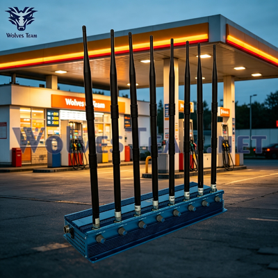 Bloqueador de Sinal Interno Ajustável de 8 Canais e 40W para Pequenos Postos de Gasolina