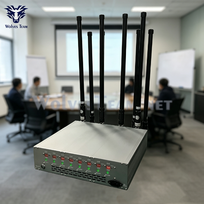 Full-Band 8 Antenas Omni direcionais ajustáveis Bloqueador de sinal sem fio para reuniões do governo e tarefas de aplicação da lei
