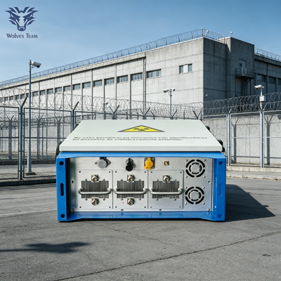 High Power Waterproof 500W 5 Bands Drone WiFi Signal Jammer 2.4G 5.8G for Large Prison Anti-Drone And GPS Shielding