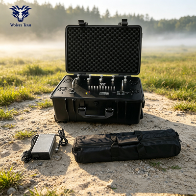 300‑500M Rolling Suitcase Portable Signal Suppression Unit for Outdoor Counter‑Drone And Explosive‑Safe Site Security