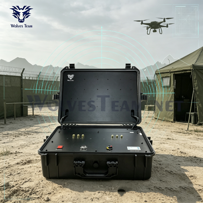 Jammer de Sinal Portátil de 6 Canais com Distância Efetiva de 300M para Interrupção de Sinal Anti-Drone ao Ar Livre