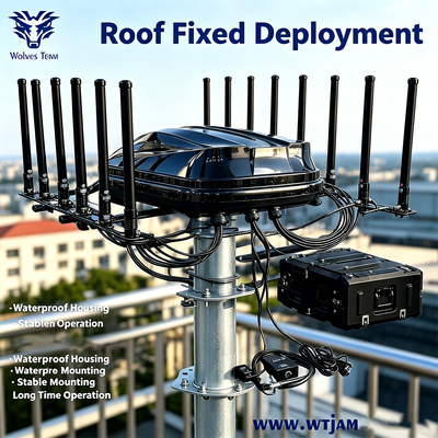 1400W 14 Bandas 5G e GPS L1 L5 Bloqueador Fixo à Prova d'Água para Exterior Celular WiFi UHF VHF