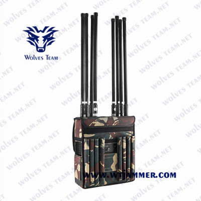 Construído - Em bateria 40 Watt GSM 3G 4G Wi-Fi Backpack Jammer de sinal