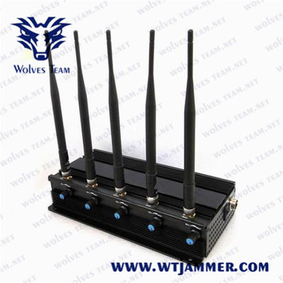 5 jammer do telefone celular 40m 12W GPS das antenas