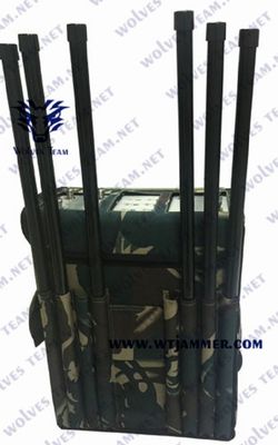 6 bandas 100 metros 80W RF Manpack Jammer para unidades militares