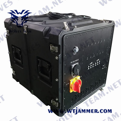 Interruptor de sinal de rádio de telemóvel portátil Interruptor de bomba de veículo de alta potência com sistema de interferência de comboio DDS