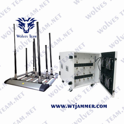 Jammer portátil do veículo da bomba do jammer do sinal do telefone celular do poder superior 600W com sistema de bloqueio do comboio do DDS