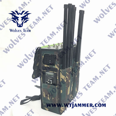 5.8G Wi-Fi RF Backpack Jammer de sinal 90W GSM DCS Anti-Terrorismo