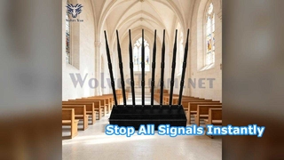 40W 8 bandas ajustáveis ​​Desktop Signal Jammer Bloqueador de sinal de telefone celular sem fio para adoração na igreja A