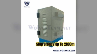 Ao ar livre à prova d'água de alta potência 500W 5 bandas Wifi Bluetooth GPS Drone WiFi sinal jammer para fronteira