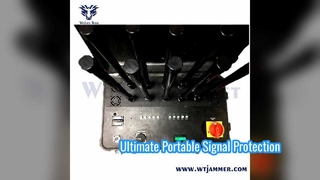 Jammer de sinal tipo carrinho com antenas integradas e frequências customizáveis ​​de bateria integrada para